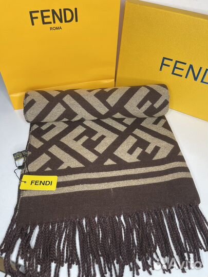 Шарф Fendi коричневый