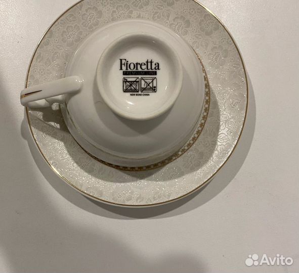 Чайная пара фарфор новая