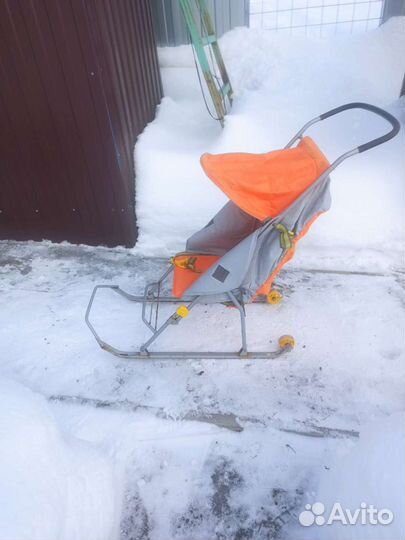 Детские санки коляска ника