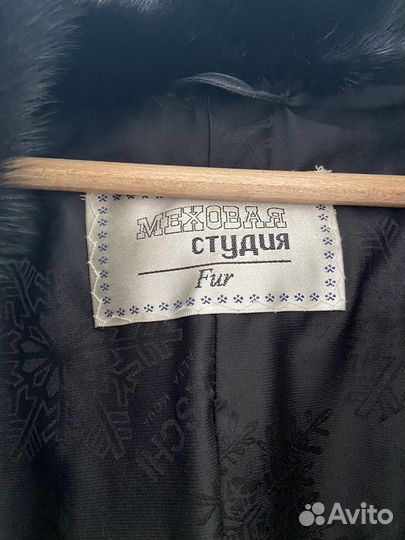 Шуба норковая с капюшоном