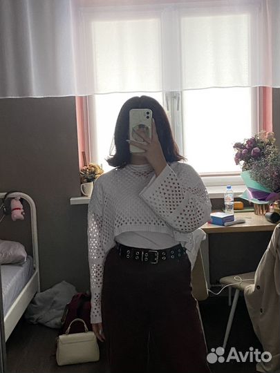 Вязаный топ сетка