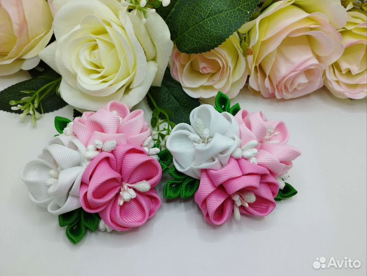 Резинки для волос. Канзаши. Резиночки