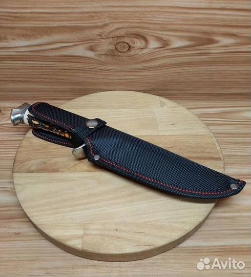 Нож мощный с ножнами. Сталь 65Х13. Качество