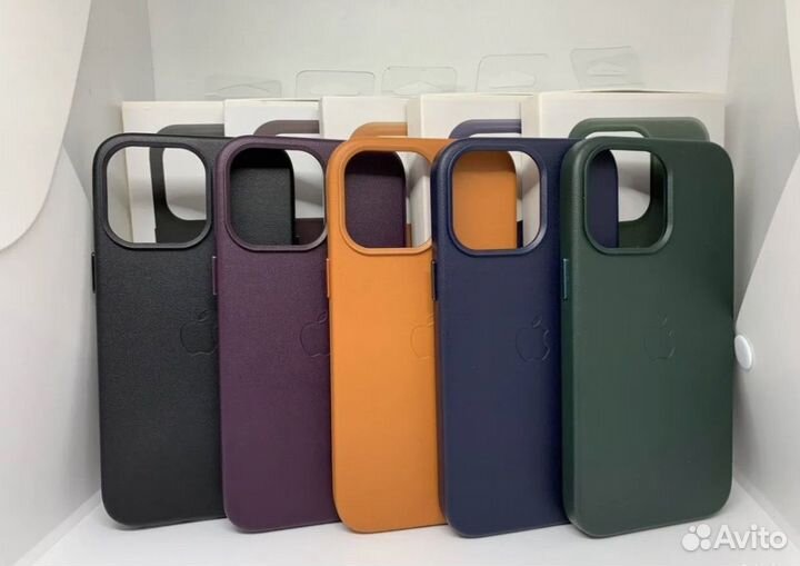 Кожаные чехлы на iPhone 14 -15 Pro Pro Max