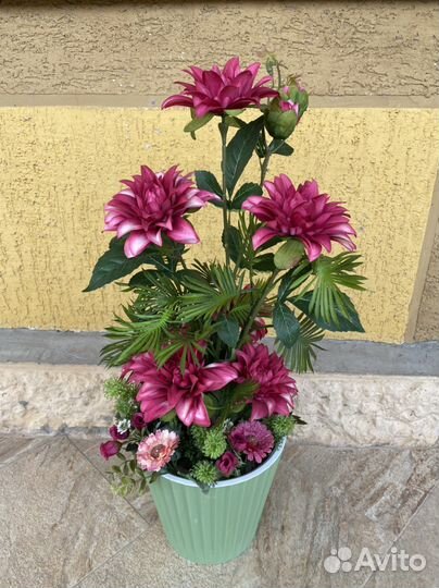 Искусственные цветы. Лилии, розы, георгины, пионы