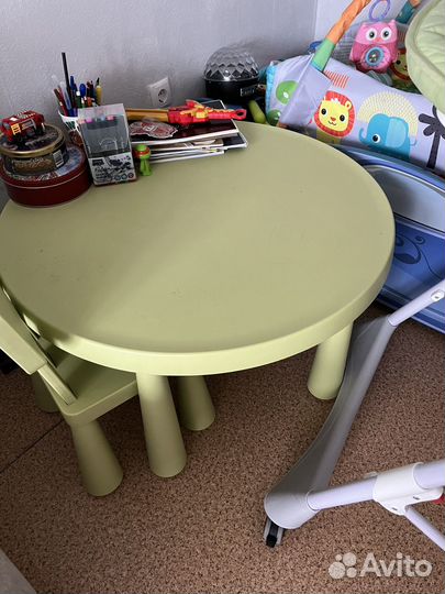 Детский стол и стульчик IKEA