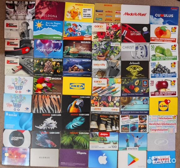 Лотом карты пластик д. коллекции 100 шт