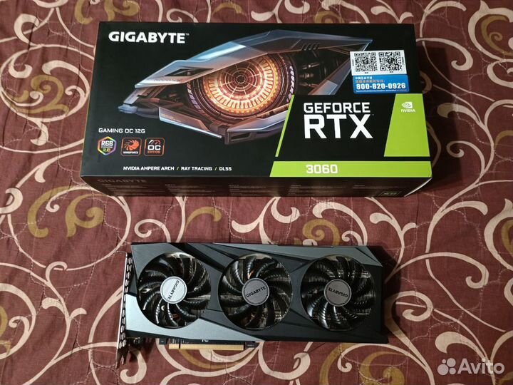 Видеокарта gigabyte GeForce RTX 3060 gaming OC 12g