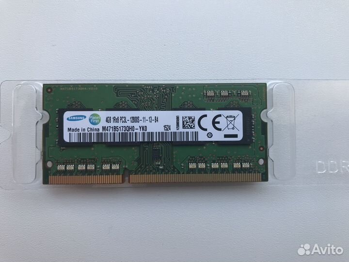 Оперативная память DDR3L 4GB Samsung