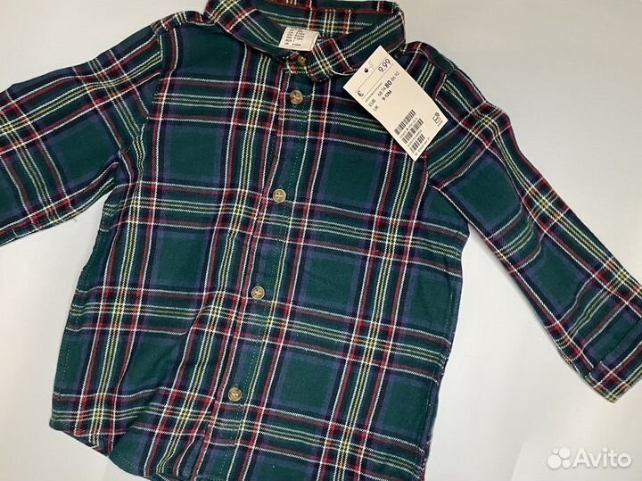 Рубашка новая для мальчика h&m 68, 80 р-р