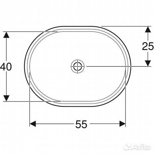 Раковина Geberit VariForm 62 500.758.01.2 Белая