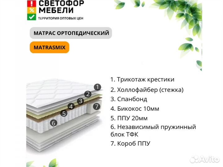 MatrasMix Матрас Микс 1800х2000 мм