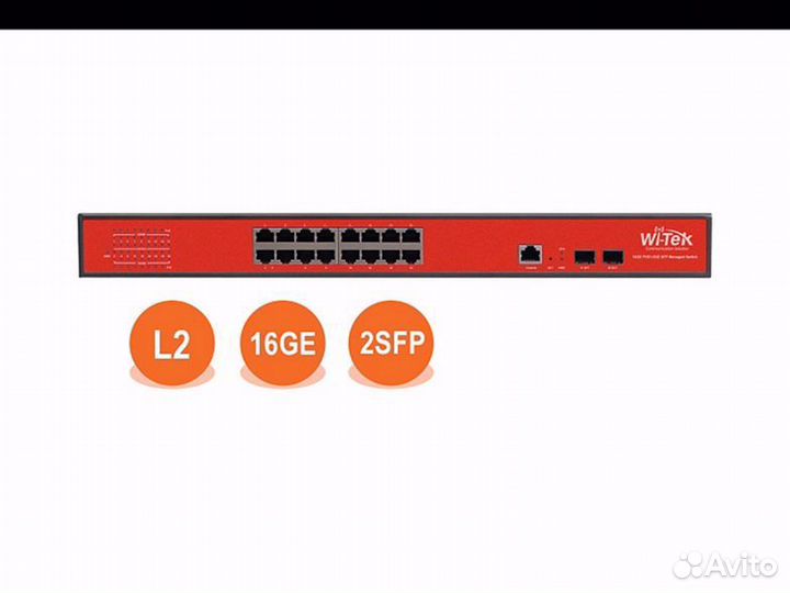 Управляемый L2 коммутатор Wi-Tek WI-MS318GF