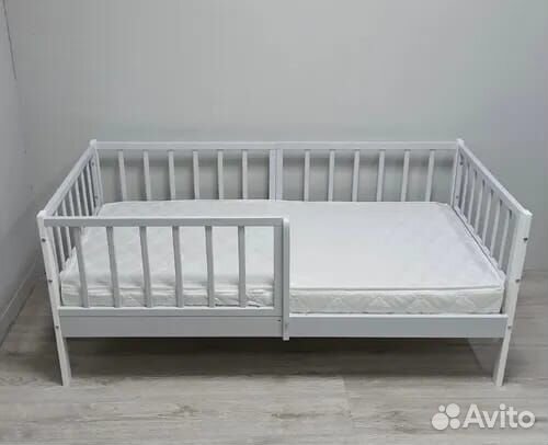 Кроватка высокий борт детская Лисенок из натуральн