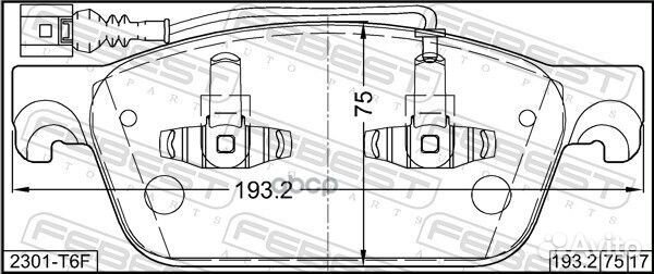 Колодки тормозные передние 2301T6F Febest