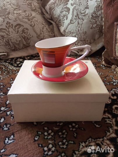 Чашка с блюдцем фарфор
