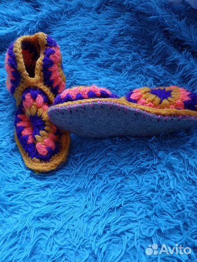 Носки -тапочки ручной работы