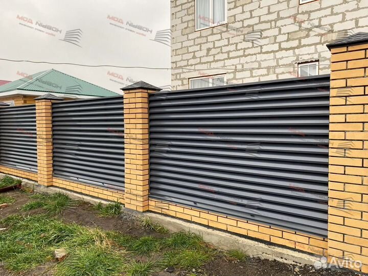 Забор жалюзи из металла