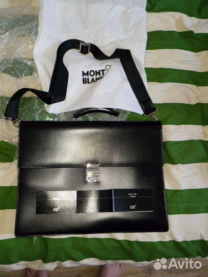 Портфель натуральная кожа. Оригинал. Mont Blanc