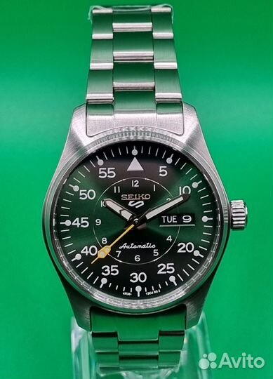 Часы Seiko mod Pilot green rays (39мм)