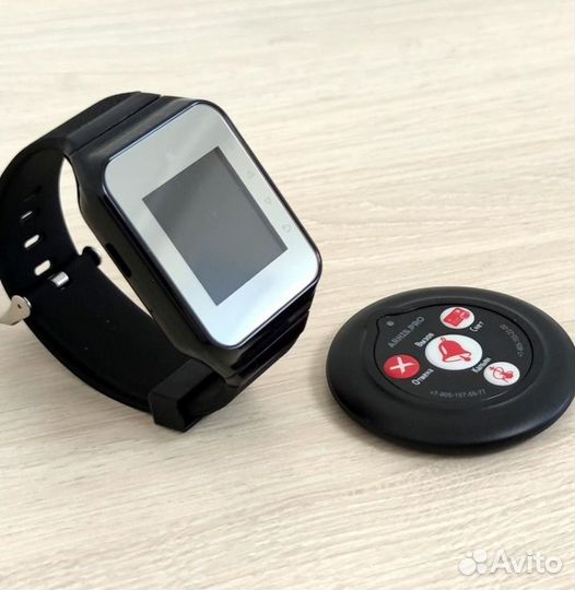 Кнопка вызова официанта и часы пейджер официанта