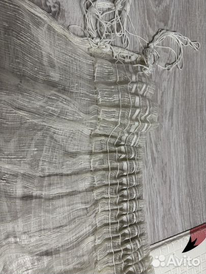 Тюль бу белая