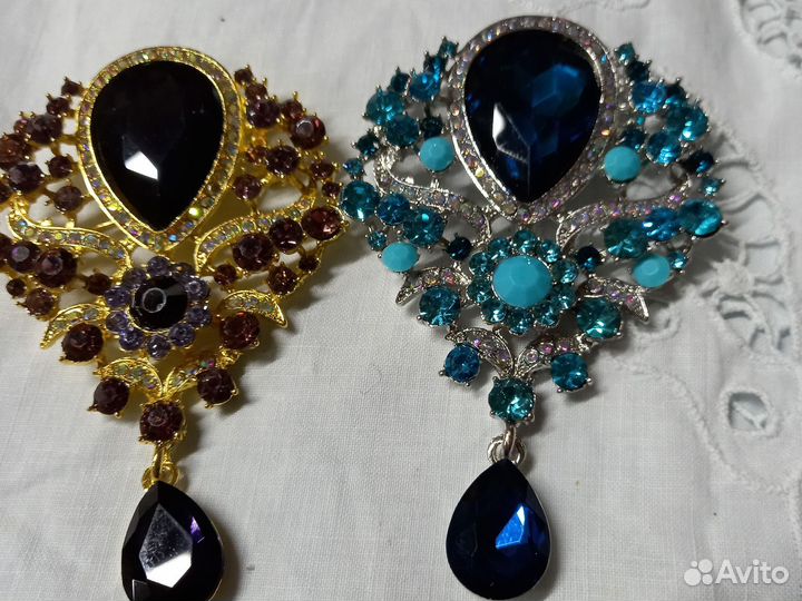 Винтажная брошь - кулон