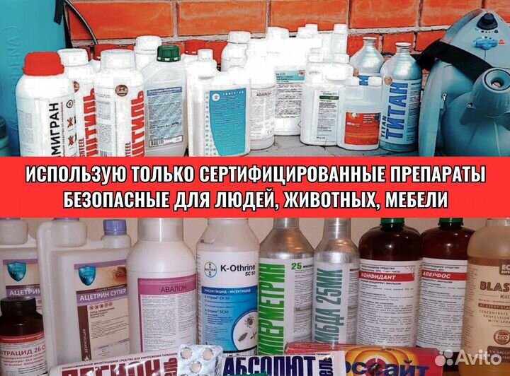 Обработка от клещей / Уничтожение тараканов