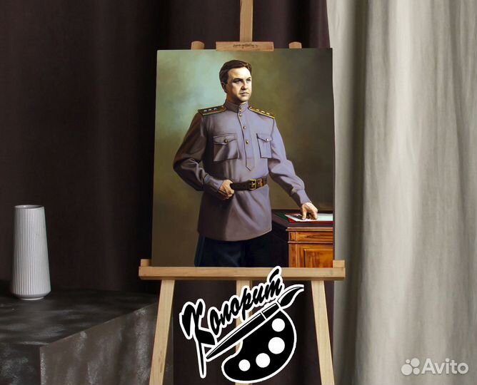 Портрет Абакумова В.С. на холсте 40х50см