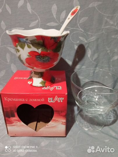 Кастрюля, ложки, креманки новые