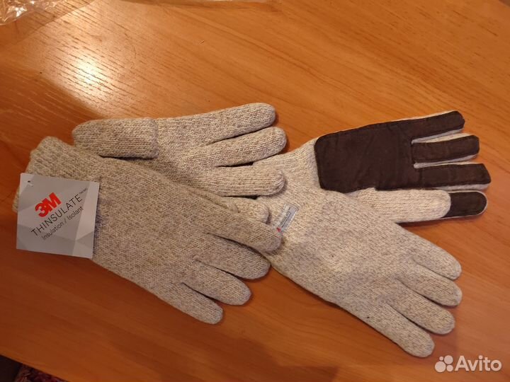 Перчатки шерстяные утепленные