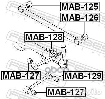 Сайлентблок MAB-125 MAB-125 Febest