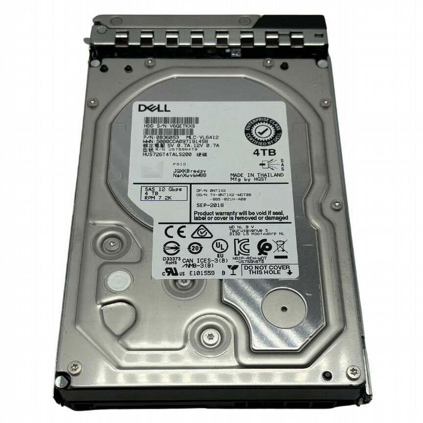 [NT1X2] Жесткий Диск Dell 4tb 7200 Sas 3,5" Hdd Nt1x2
