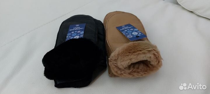 Варежки женские дублёные