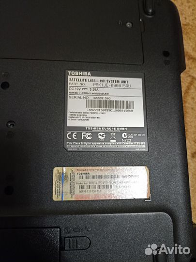 Ноутбук toshiba satellite L655
