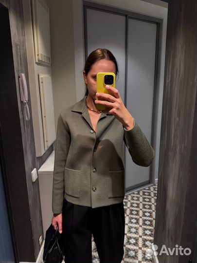 Кардиган шерстяной,хаки
