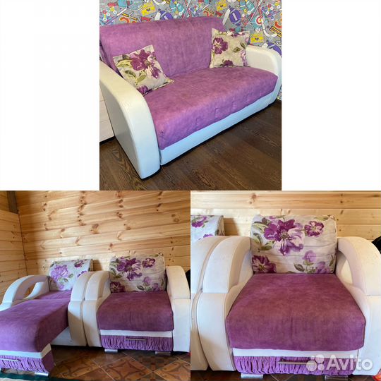 Диван и 2 кресла раскладные