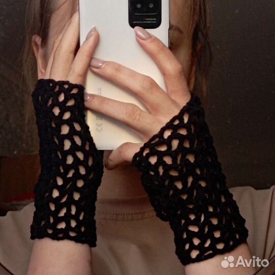 Митенки вязаные