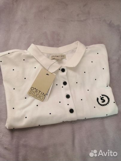 Блузка-поло трикотажная