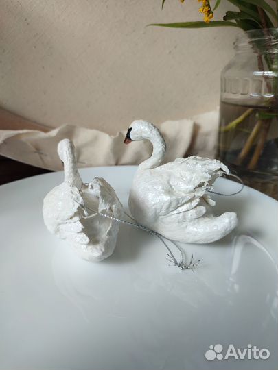 Ватные елочные игрушки снеговик, единорог, Кузя