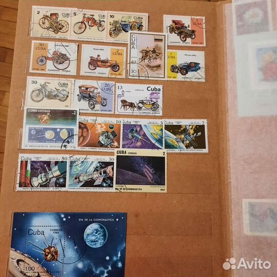 Марки Куба разные и паровозы Парагвай