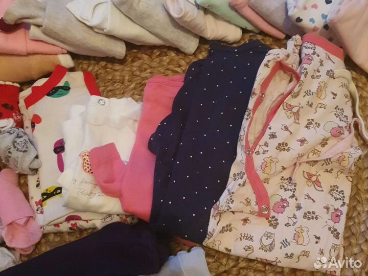 Вещи для девочки пакетом от 0 до 18 мес