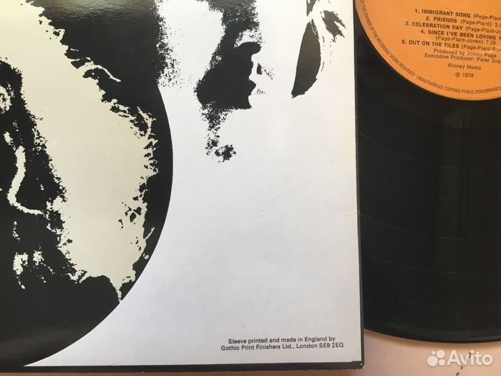 LED Zeppelin III ;1970;EX;A7/B4; Original UK