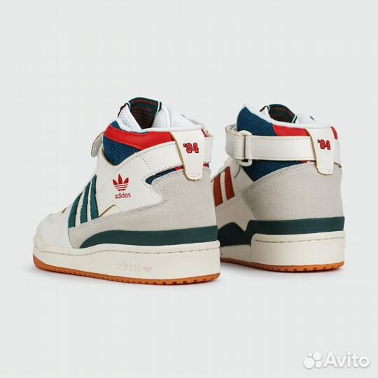 Кроссовки Adidas Forum 84 Hi Cream / Green / Red