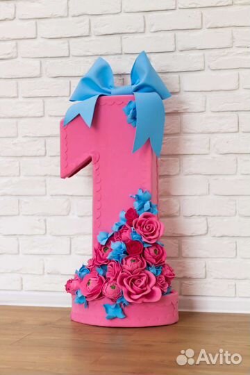 Фотозона, панно, единичка на день рождения