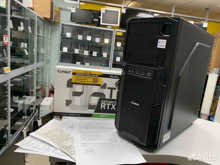 Пк Core i7-10 8 ядер / RTX 3060 Ti 8Gb/ Ram 64Gb