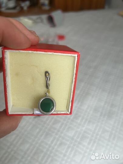 Серебряные серьги с натуральным агатом