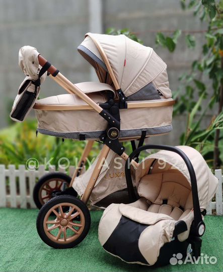 Коляска 3 в 1 трансформер Luxmom v9