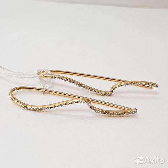 Золотые серьги с бриллиантами (20050)