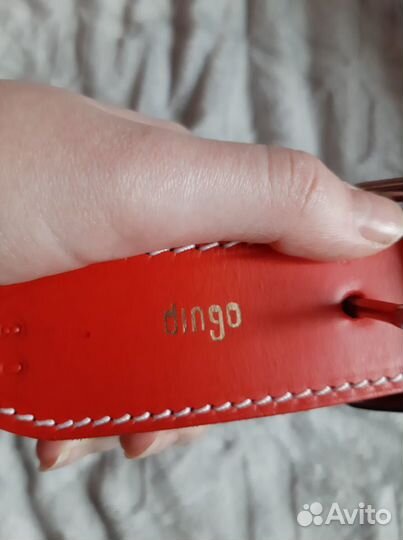 Красный кожаный ошейник для собак